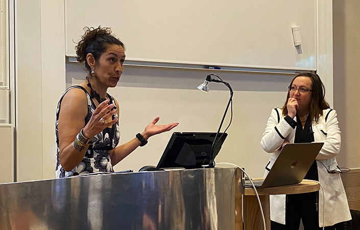 SFL Center Vice-Director Beatrice Crona and Caroline Flammers at Columbia University.