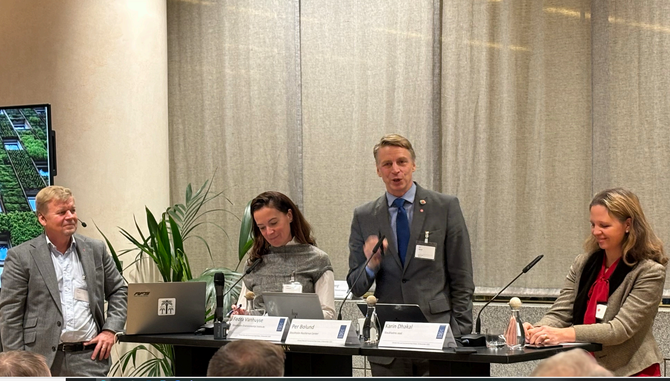 Panel discussions on the scene