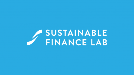 Sustainable Finance Lab logo on blue