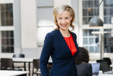 Woman in office.